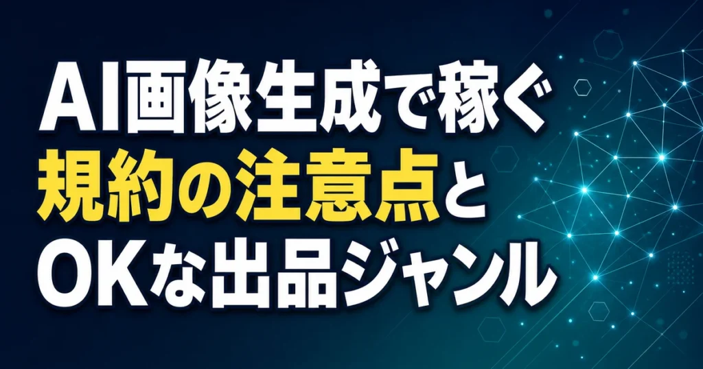 AI画像生成で稼ぐ 規約の注意点と OKな出品ジャンル