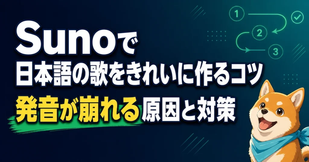 Sunoで 日本語の歌をきれいに作るコツ 発音が崩れる原因と対策