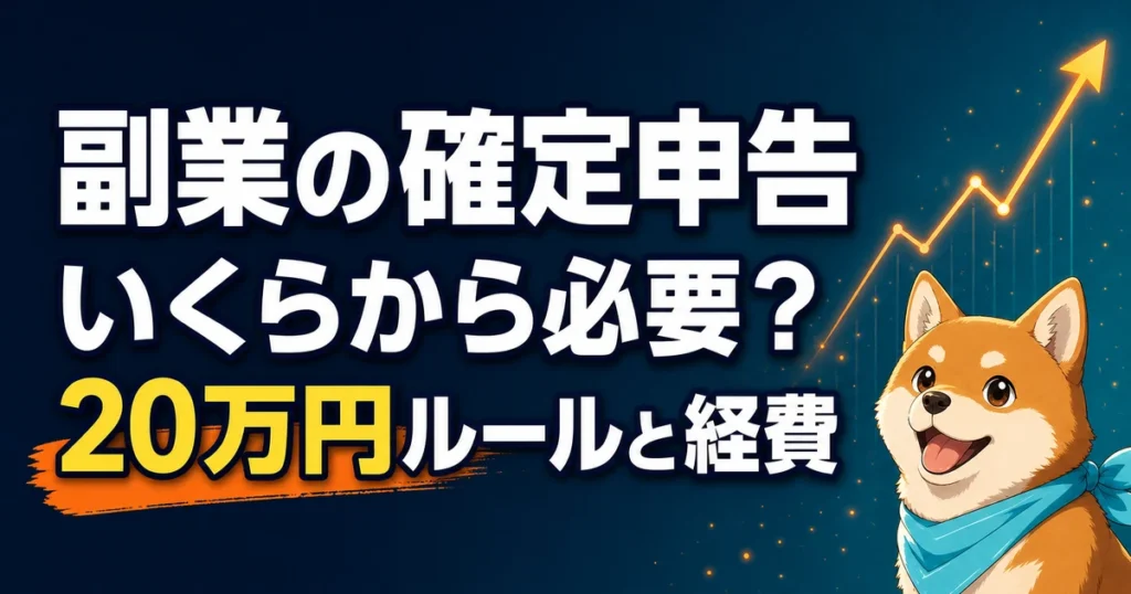 副業の確定申告 いくらから必要？ 20万円ルールと経費